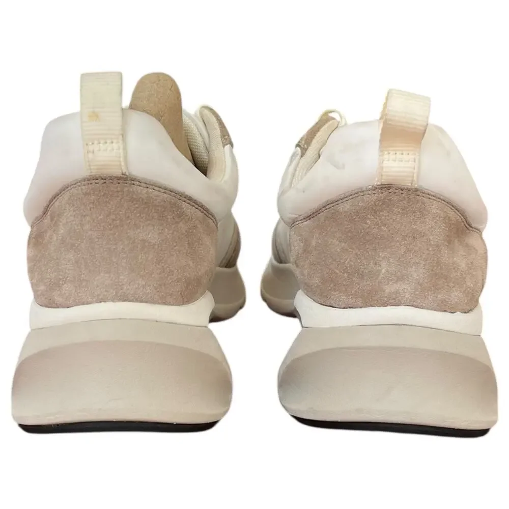 Tory Burch T Monogram Good Luck Trainer Sneakers Hazel Ivory Beige Women's 11